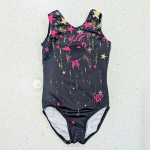 RARE SIMONE BILES Olympic GK ELITE CM Medium gymnastics dance leotard GOAT TOUR